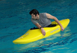 canoeing pool kayak roll