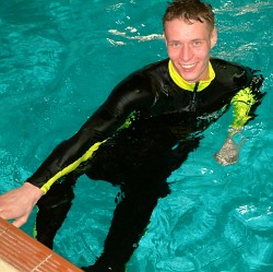 Lycra swimsuit pool