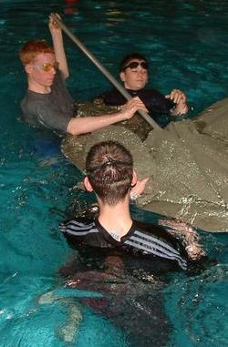 pool sea cadets underwater tent game