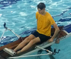 rowing capsize swimming in clothes